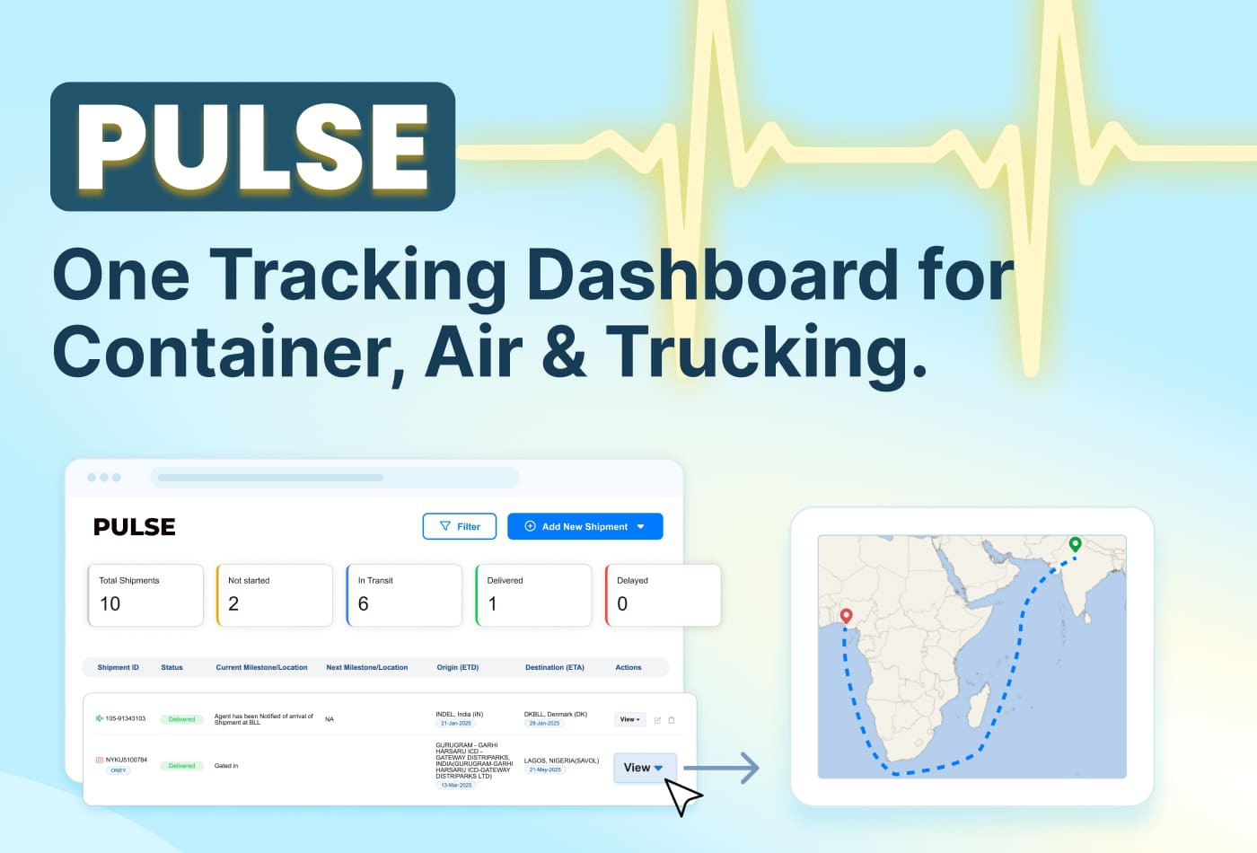 Tracking tool for air, ocean & road shipments