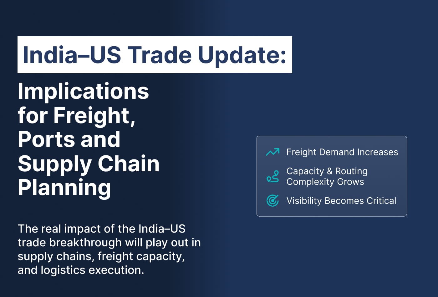 India-US Trade Update