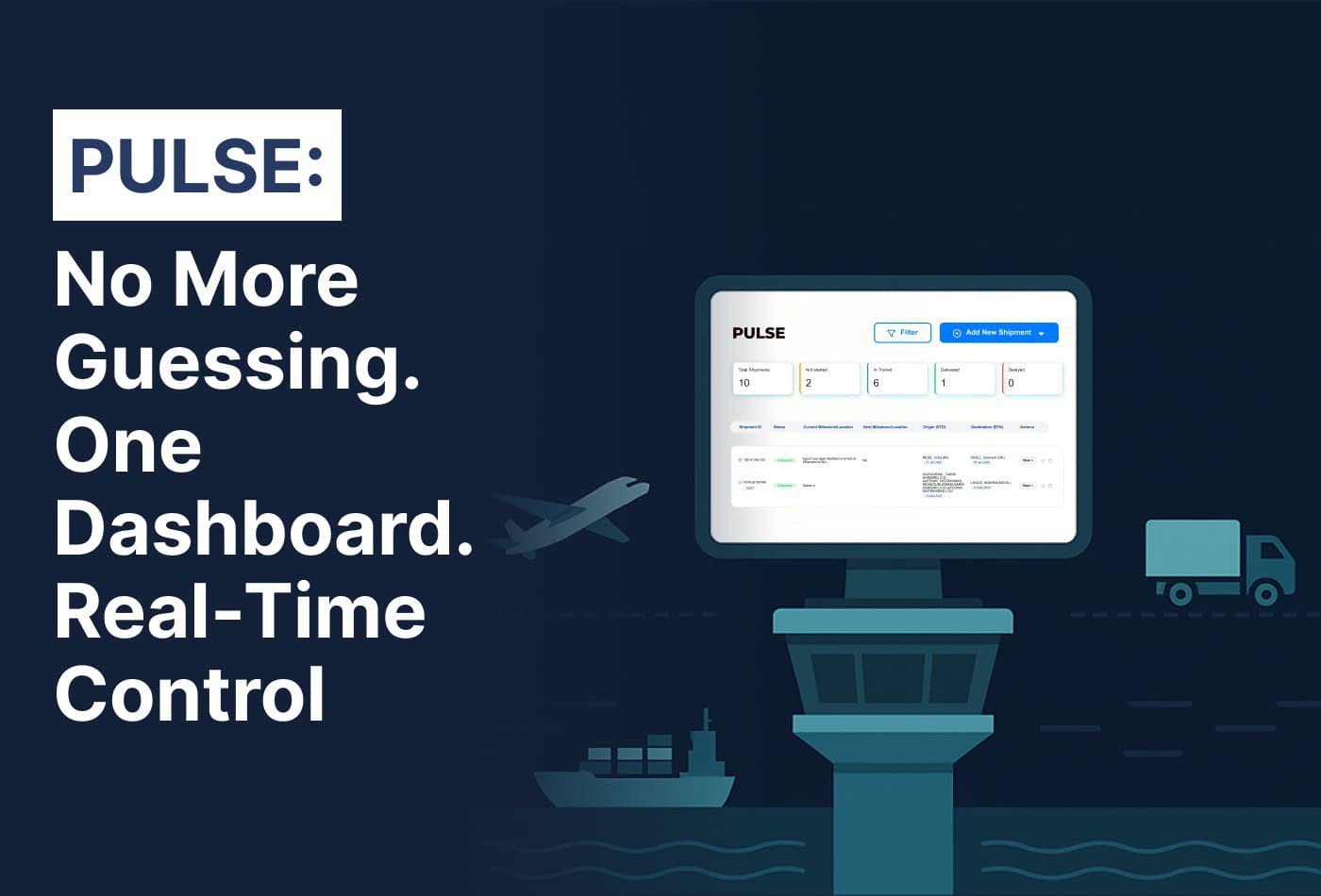 Shipment tracking tool for air,ocean,road transport